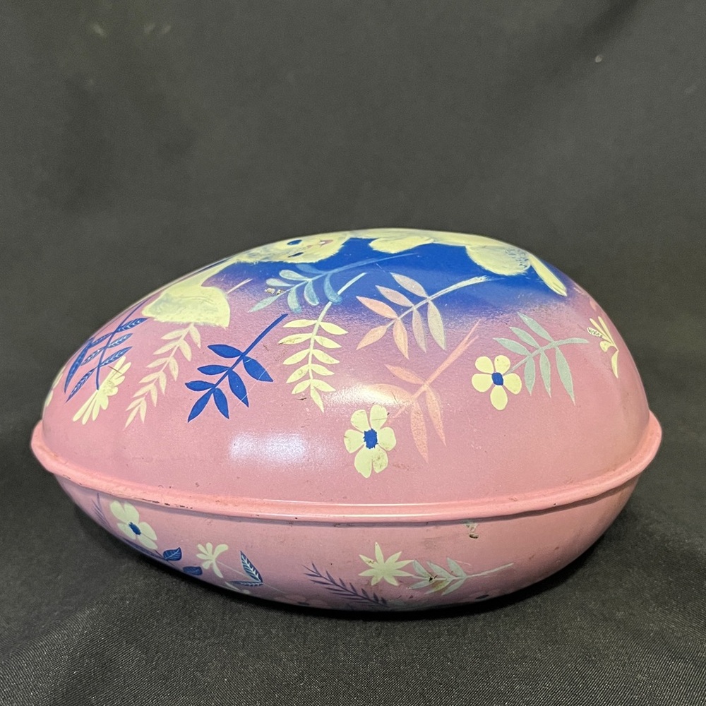 Vintage 1950's Mattel Tin Windup Easter Bunny Music Box Egg - Picture 3 of 7